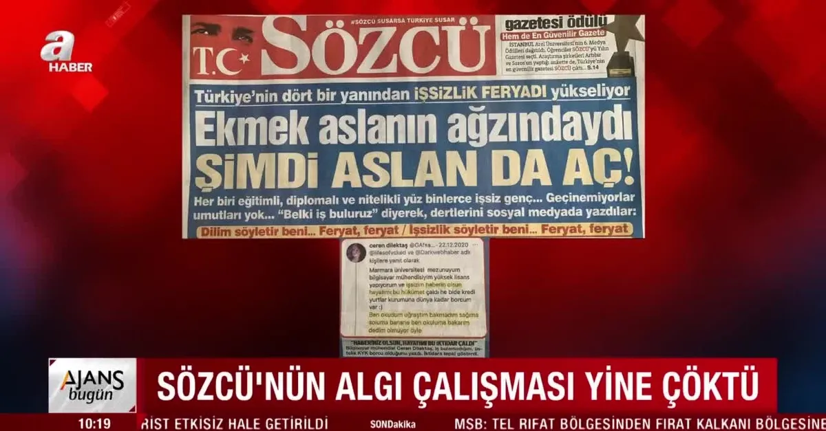 Sözcü'nün algı çalışması yine çöktü