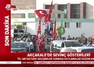 Akçakalede Türk bayraklarıyla sevinç gösterisi