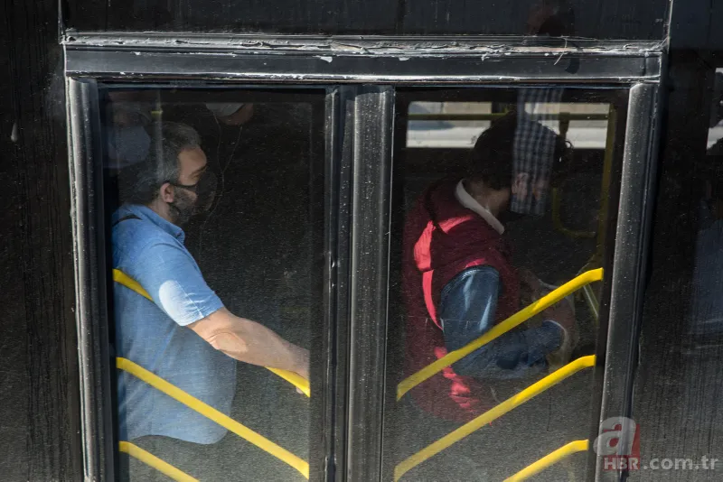 İstanbul'da toplu ulaşımda yeni dönem başladı! Sosyal mesafe kuralı hiçe sayıldı 17