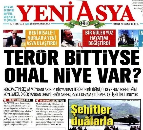 Kripto FETÖ’cü Yeni Asya skandallarına bir yenisini daha ekledi