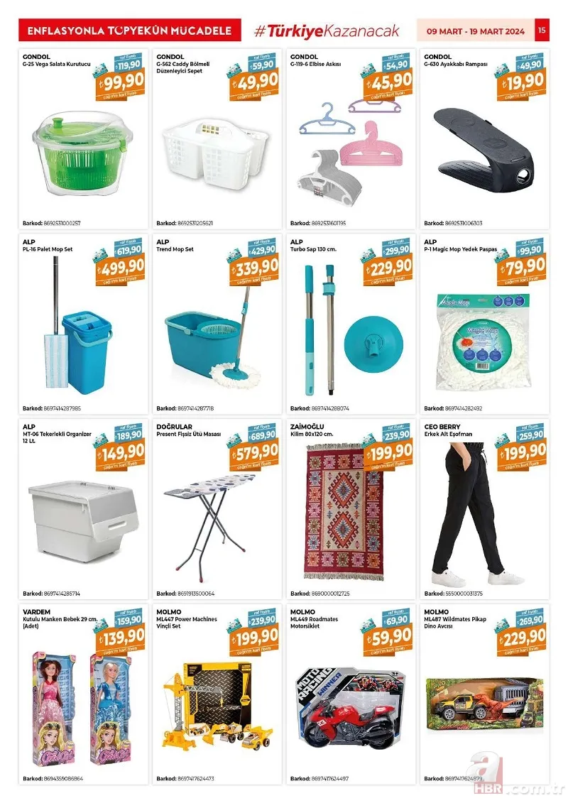 Çağrı Market İndirim Kataloğu Yayınlandı! RENAX bulaşık makinesi tableti 159,95 TL, İçim Kaşar peynir 249,95 TL, Doğuş 3 kilogram toz şekeri 89,75 TL… 16