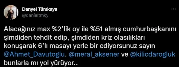 Ahmet Davutoğlu’ndan ’kukla aday’ tehdidi: Söylediklerimizi kabul etmezse kriz çıkar yeniden seçime gidilir! Sözleri 6’lı masa yandaşlarını çıldırttı