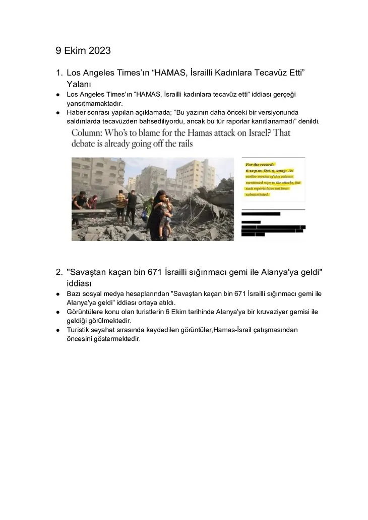 İsrail-Filistin savaşıyla ilgili yalanlar gerçekler | Dikkat! Hızlı bir şekilde yayılıyor