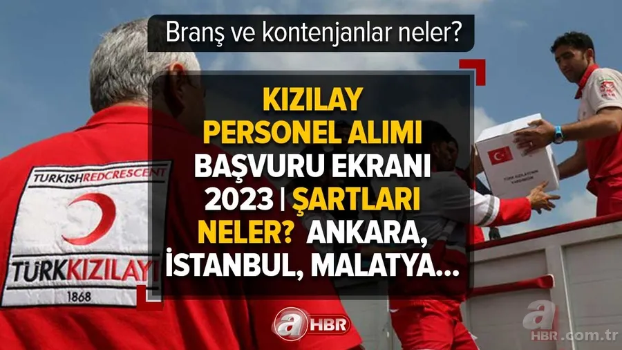 Kızılay personel alımı şartları neler? Ankara, İstanbul, Malatya... Branş ve kontenjanlar neler? 1