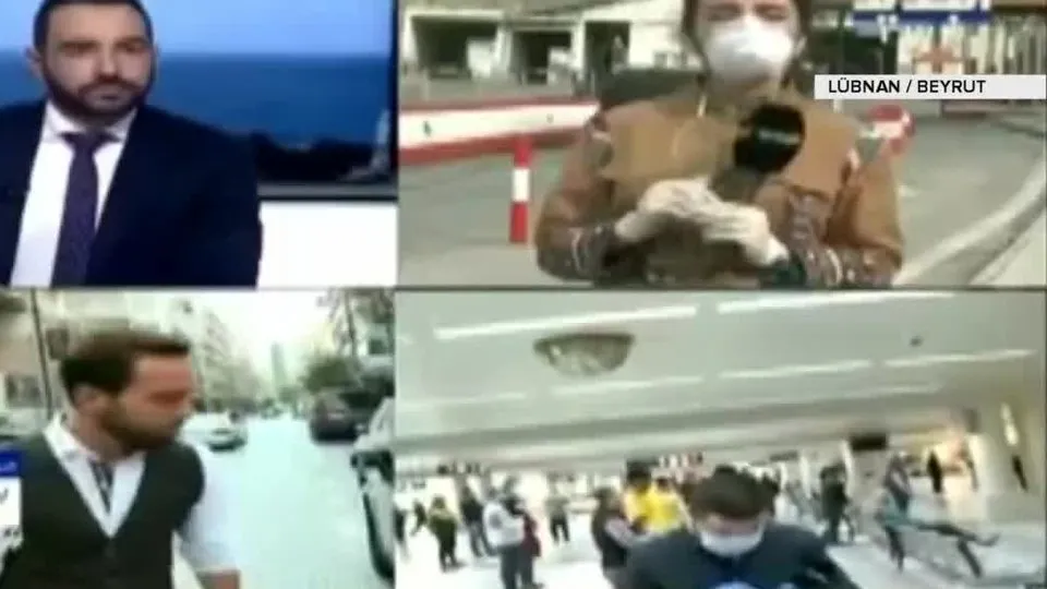 Canlı yayında bir anda yere yığıldı!