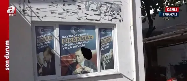 AK Parti Çanakkale seçim ofisine taşlı saldırı - 2