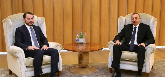 Enerji ve Tabii Kaynaklar Bakanı Berat Albayrak, İlham Aliyev’le görüştü
