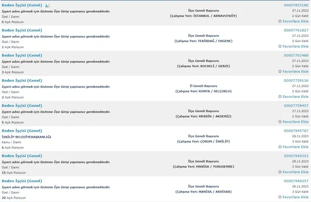 KPSS’SİZ MÜLAKATSIZ 29 BİN İŞÇİ ALINACAK! İŞKUR ilkokul mezunu alım yapacak kurumların listesini ve ilanları açıkladı