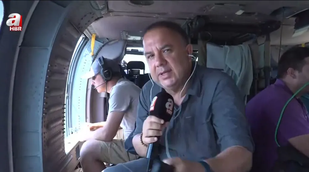 A Haber yangın söndürme helikopterinde! Bilanço havadan görüntülendi