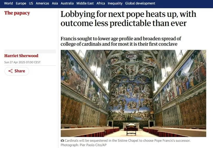 Papa gitti, koltuk savaşı kızıştı! Papalık yarışında ayak oyunları: Lobicilik hız kazandı