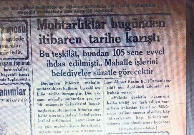 CHP 1934'te muhtarlıkları kapattı - 1
