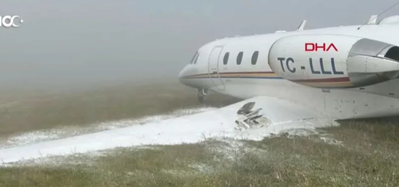 İstanbul'dan kalkan özel jet Diyarbakır Havalimanı'nda pistten çıktı! İşte ilk görüntüler...