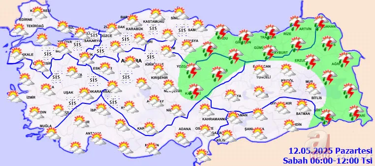 Rusya’dan kış geri döndü! 12 Mayıs hava durumu uyarısı: Soğuk, yağış, fırtına ve gök gürültüsü... 10