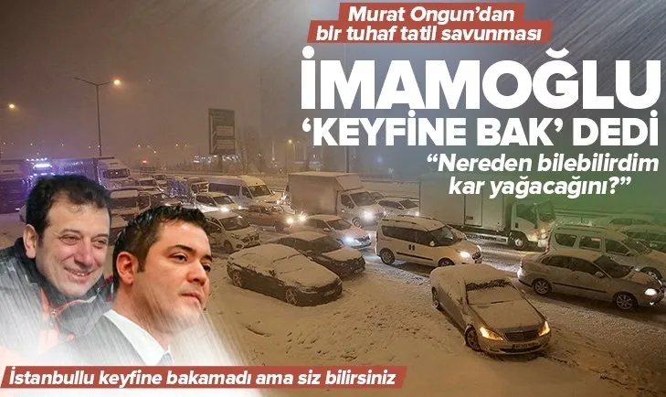 İstanbullu karla mücadele ederken İsviçre’ye tatile giden Murat Ongun kendini savundu: Nereden bilebilirdim? İmamoğlu ’bak keyfine’ dedi