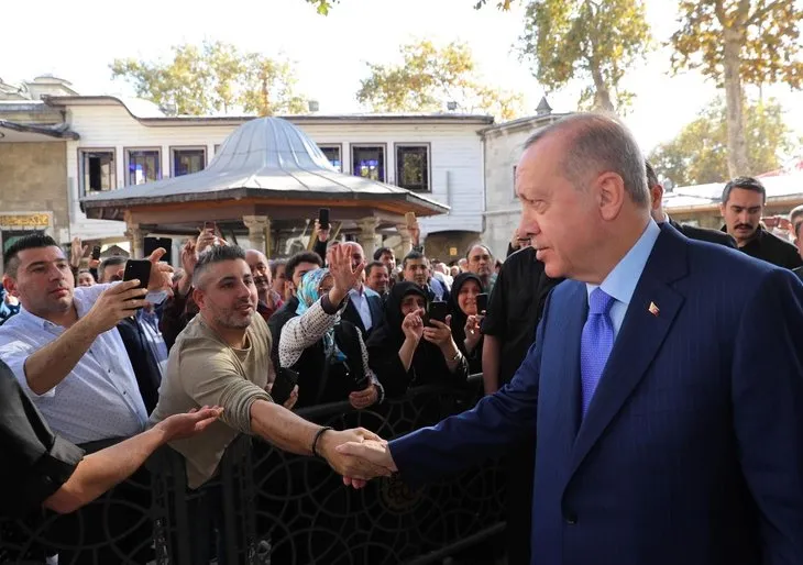 Başkan Erdoğan'a Eyüp Sultan’da sevgi seli
