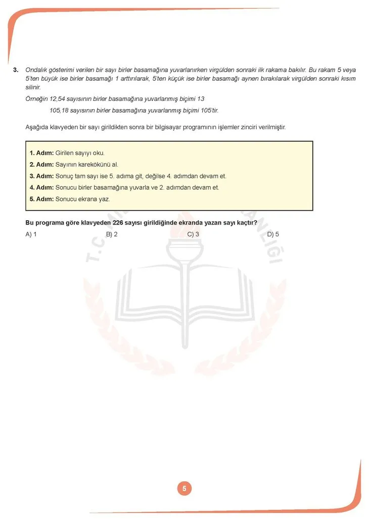 Liselere giriş sınavı örnek soruları yayınlandı