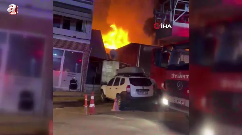 Boya deposu alevlere teslim oldu