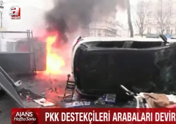 PKK yandaşları Paris'i ateşe verdi! Akıllara Başkan Erdoğan'ın "Beslediğiniz yılan sizi de sokar" sözleri geldi