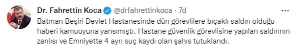 batmanda-saglik-calisanlarina-dehseti-yasatmisti-bicakli-saldirgan-tutuklandi-1657916565839.jpg Batman'da sağlık çalışanlarına dehşeti yaşatmıştı: Bıçaklı saldırgan tutuklandı - 4