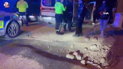 Yeni asfaltlanan bölümde göçük oluştu