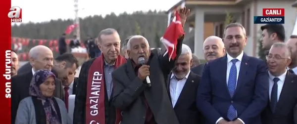 Nurdağı’nda köy evini teslim alan vatandaştan 7’li koalisyona: Başkan Erdoğan bu ülkenin profesörü! Siz daha doktor olamadınız