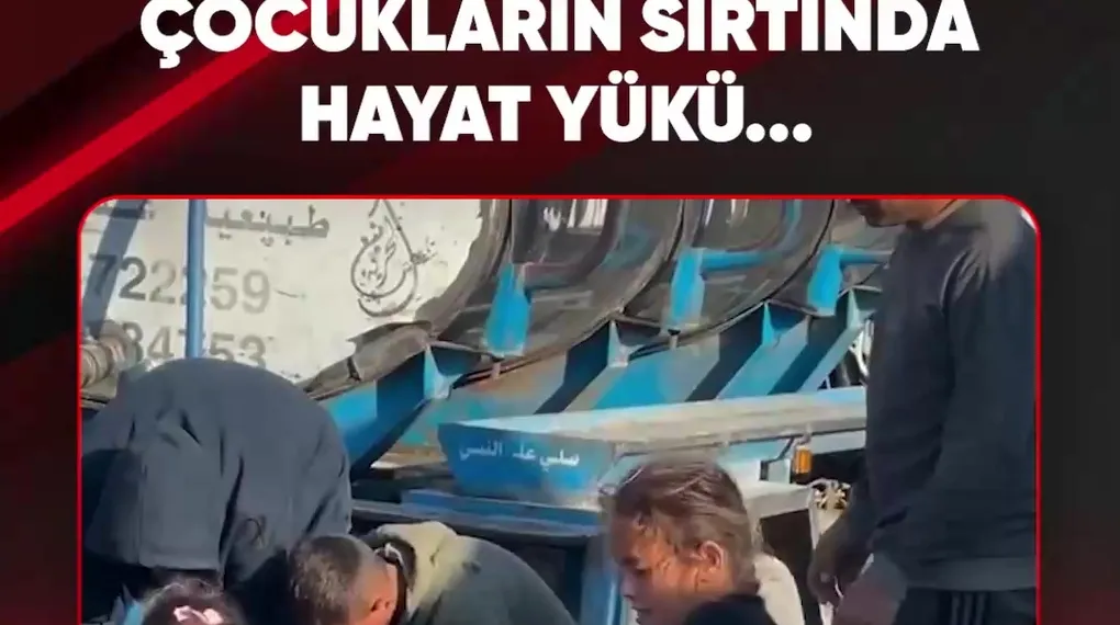 ÇOCUKLARIN SIRTINDA HAYAT YÜKÜ...