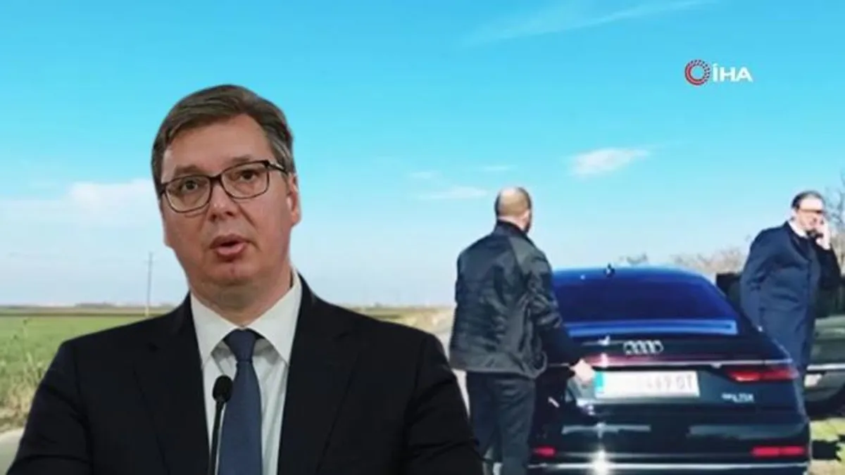 Sırbistan Cumhurbaşkanı ölümden döndü! Makam aracında korkunç anlar...