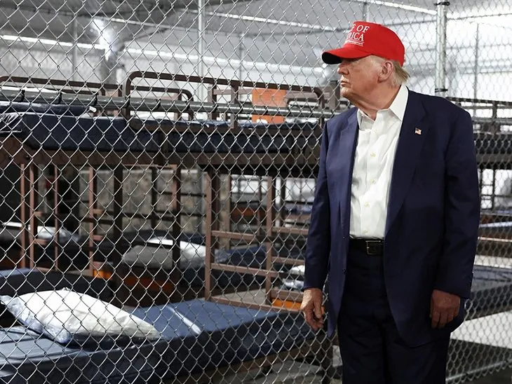 Trump’tan çevresi timsahlarla çevrili Alcatraz’da yeni görüntüler: Biden’a küfür göçmenlere tehdit!