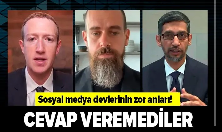 Sosyal medya devlerinin zor anları! Mark Zuckerberg, Sundar Pichai ve Jack Dorsey cevap veremedi