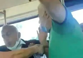 Metrobüste ilginç maske tartışması! İşte o anlar