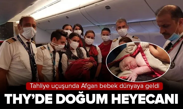 THY’de bebek heyecanı! Afganistan vatandaşı 10 bin metrede doğum yaptı