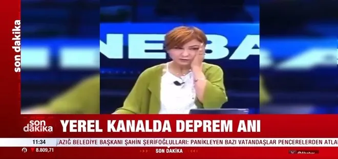 Malatya’daki yerel kanalda deprem anı! İşte sunucunun panik anları