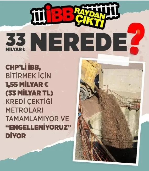 İBB iyice raydan çıktı! 33 milyar lira krediye rağmen metro yatırımı yok! İşte engelleniyoruz iftirasına dair gerçekler...