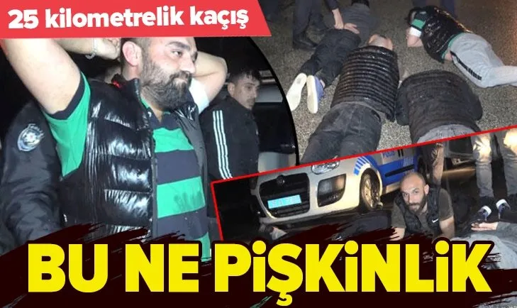 Bursa’da kısıtlamayı ihlal eden 4 kişi 25 kilometrelik kovalandı ve uyuşturucuyla yakalandı