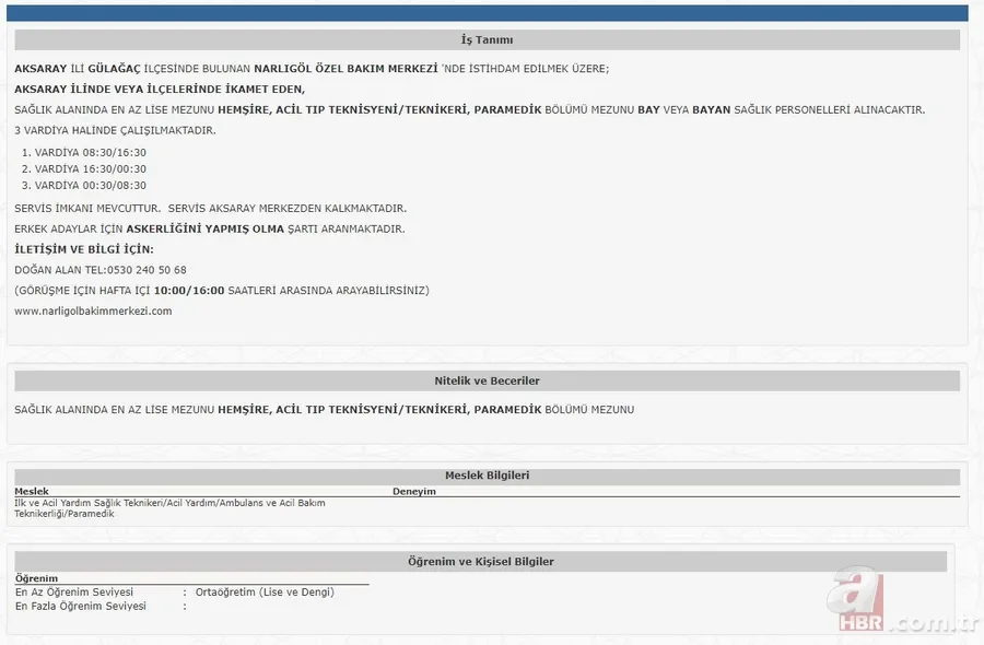 İŞKUR hastaneleri açıkladı! 14 farklı ilde lise mezunu personel alımı başvuruları başladı! İşte alım yapacak kurumların listesi… 20
