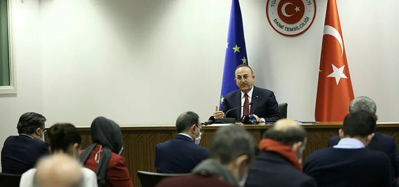Son dakika: Dışişleri Bakanı Mevlüt Çavuşoğlu, Brüksel'deki temaslarını gazetelere değerlendirdi: Bize uzatılan el olarak gördük