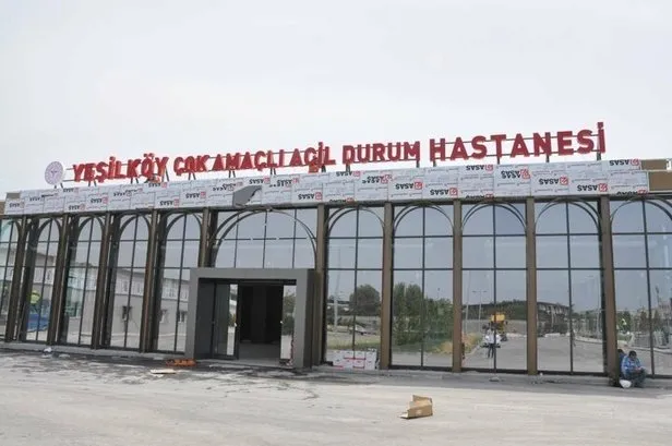 Yeşilköy’deki salgın hastanesi inşaatında sona yaklaşıldı! İsim tabelası konuldu
