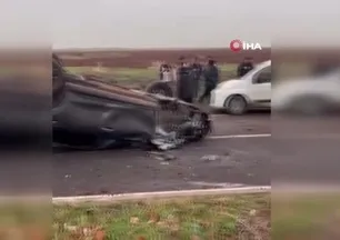 Diyarbakır’da otomobil takla attı