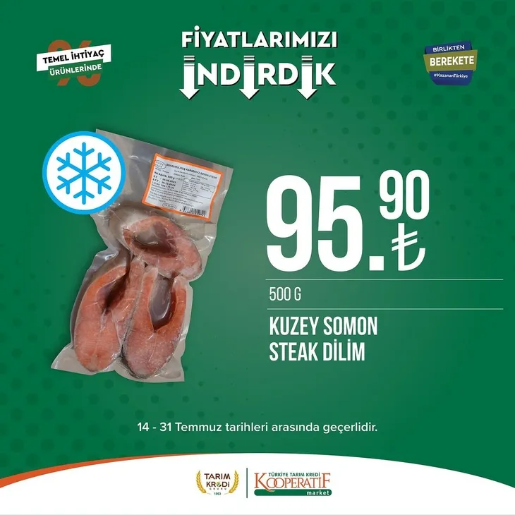Tarım Kredi Market indirimlerinde son 6 gün! Katalogda yok yok! Çamaşır deterjanı 99.90, Ayçiçek yağı 36.90, Süzme peynir 64.90, zeytin 57.90 TL...