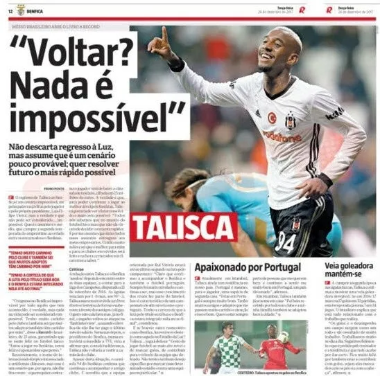 Talisca, Benfica'ya geri dönecek mi? - 1