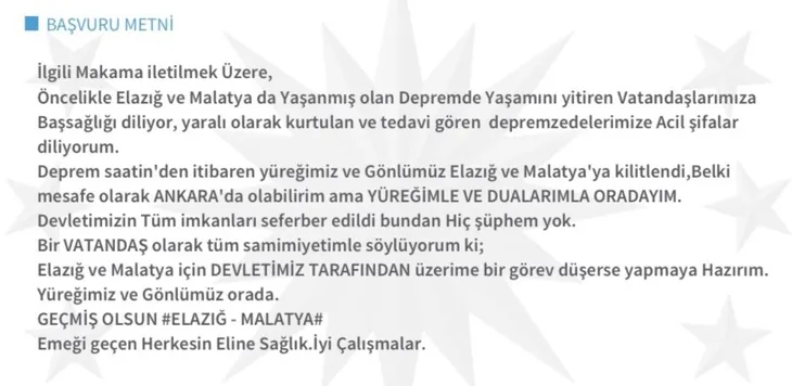 Elazığ depremi sonrası CİMER’e destek mesajları yağdı!