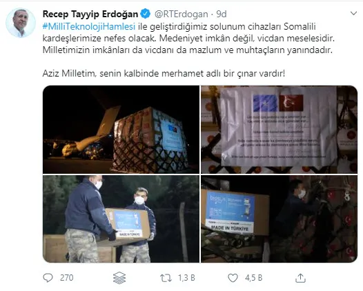 Son dakika: Başkan Erdoğan’dan Somali’ye yardım paylaşımı: Medeniyet imkan değil, vicdan meselesidir