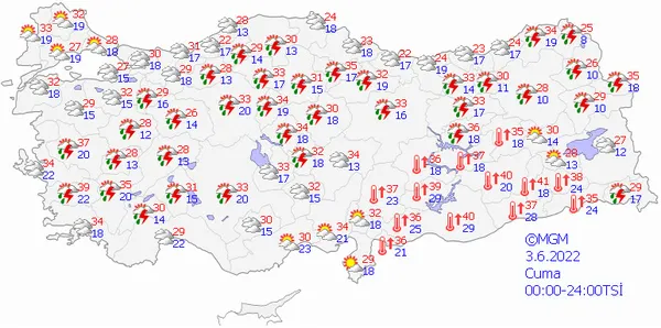 Onlarca il için yağmur ve sıcaklık uyarısı! Meteoroloji saat verdi | O iller tek tek açıklandı