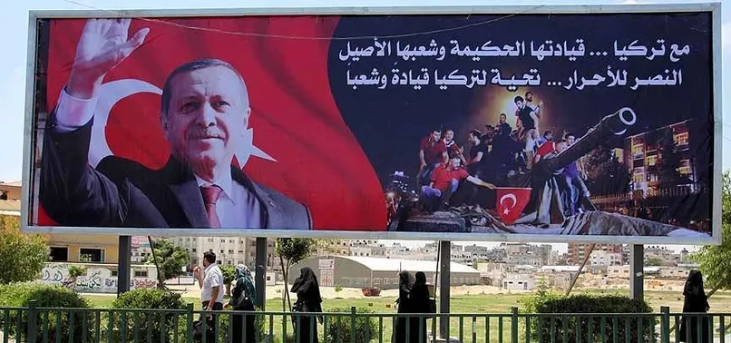 Gazze'den Türkiye'ye destek