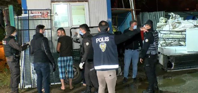 Sancaktepe’de ülkeye kaçak yollarla giren yabancılar gözaltında