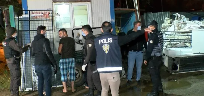 Sancaktepe’de ülkeye kaçak yollarla giren yabancılar gözaltında