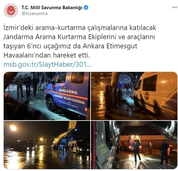 Ankara Ve Diyarbakir Dan Izmir E Deprem Calismasi Icin Takviye