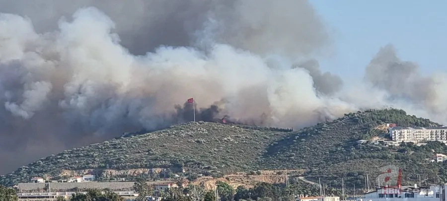 Muğla'nın Datça ilçesinde Kargı mevkindeki ormanlık alanda yangın! 6 helikopter 3 uçakla olay yerine anında müdahale 1
