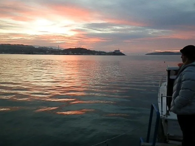 İzmir Foça’da günbatımı manzarası