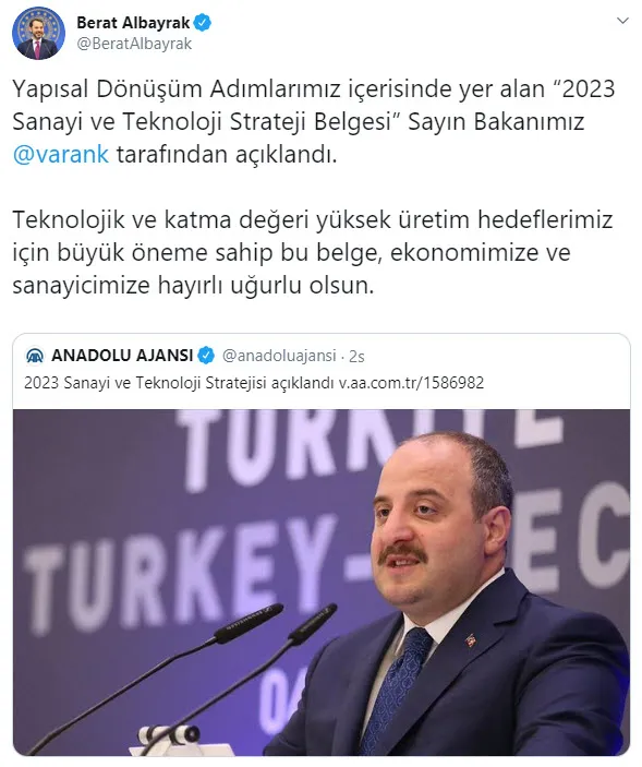 Bakan Albayrak'tan yüksek üretim için müjdeli haber - 1